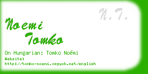 noemi tomko business card